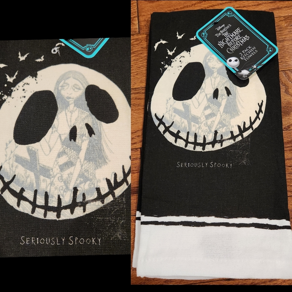 NWT Disney The Nightmare Before Christmas Jack Skellington towels Halloween